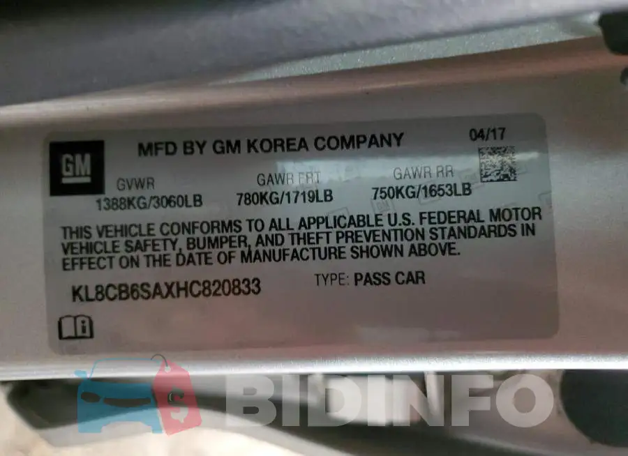 KL8CB6SAXHC820833 Photo# 12