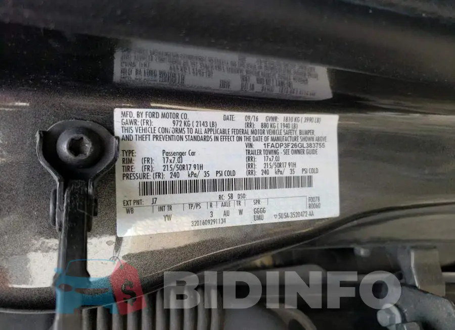 1FADP3F26GL383755 Photo# 12