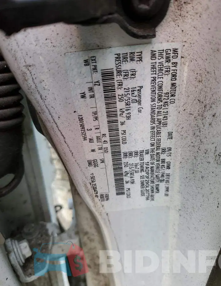 1FADP3F29GL207766 Photo# 13