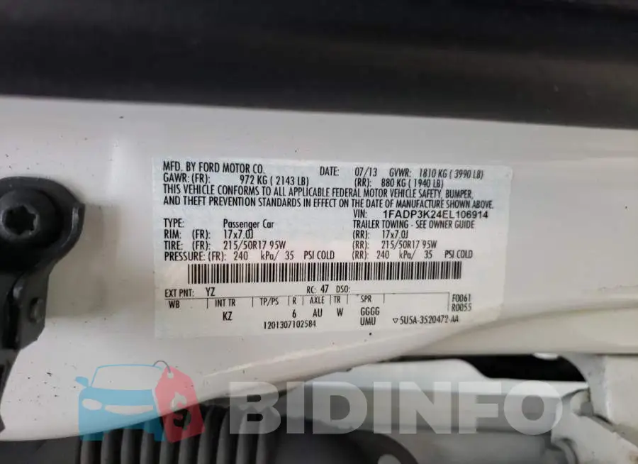1FADP3K24EL106914 Photo# 13