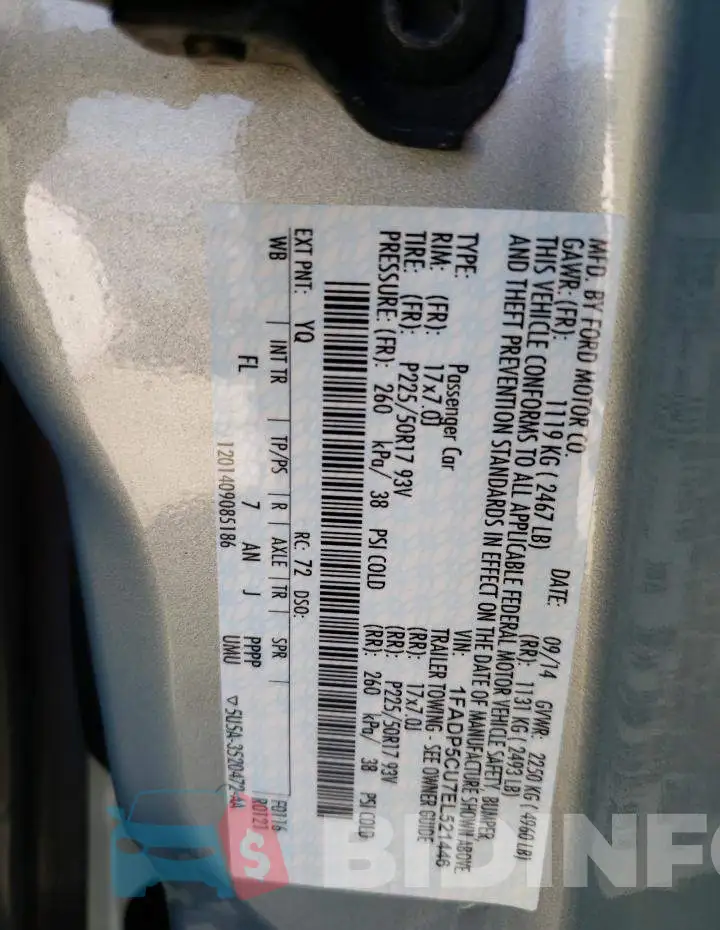 1FADP5CU7EL521446 Photo# 12