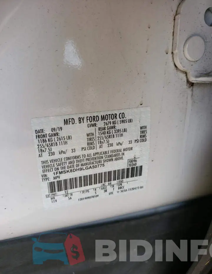 1FMSK8DH9LGA50775 Photo# 12