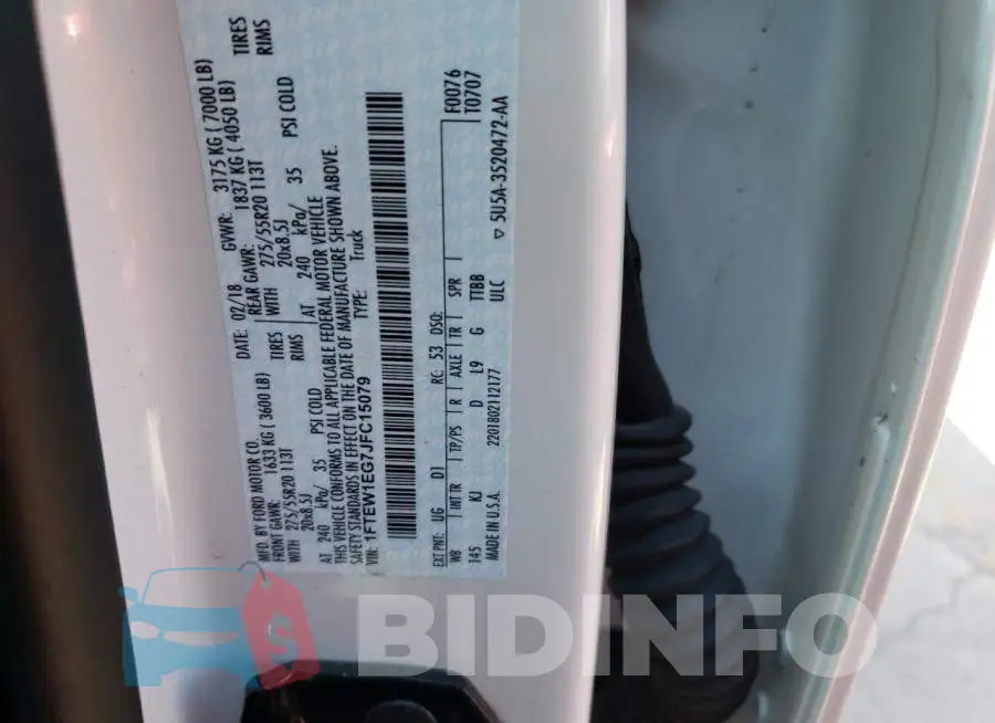 1FTEW1EG7JFC15079 Photo# 12