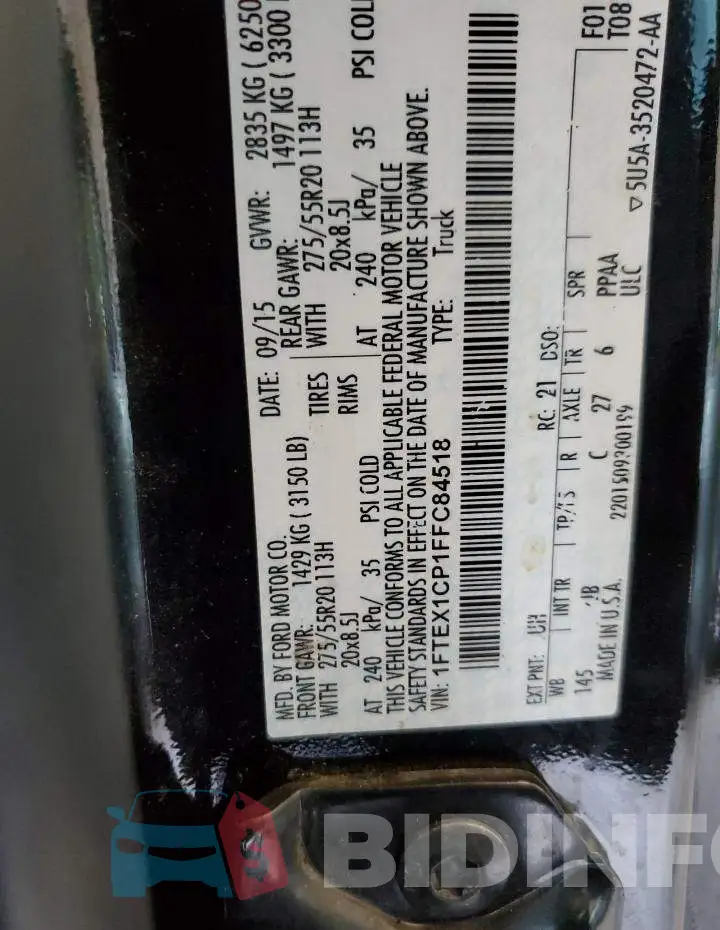 1FTEX1CP1FFC84518 Photo# 13