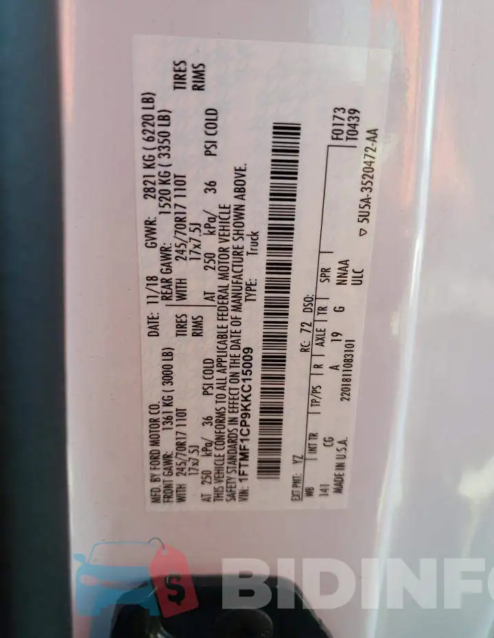 1FTMF1CP9KKC15009 Photo# 12