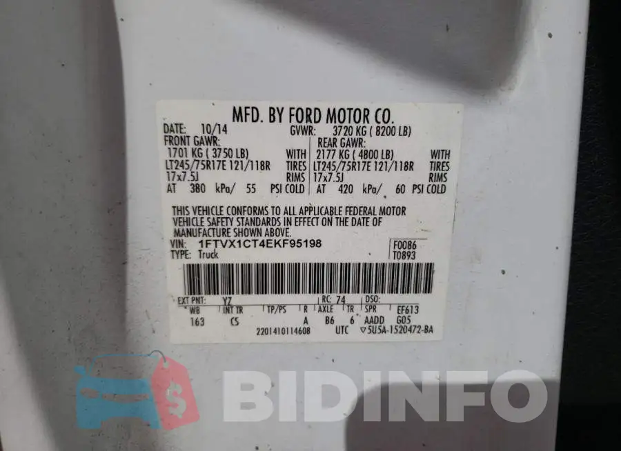 1FTVX1CT4EKF95198 Photo# 12