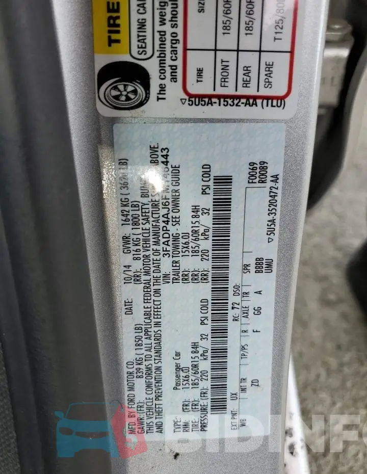 3FADP4AJ6FM146443 Photo# 12