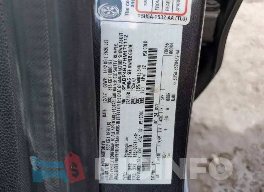3FADP4BJ7HM171112 Photo# 12