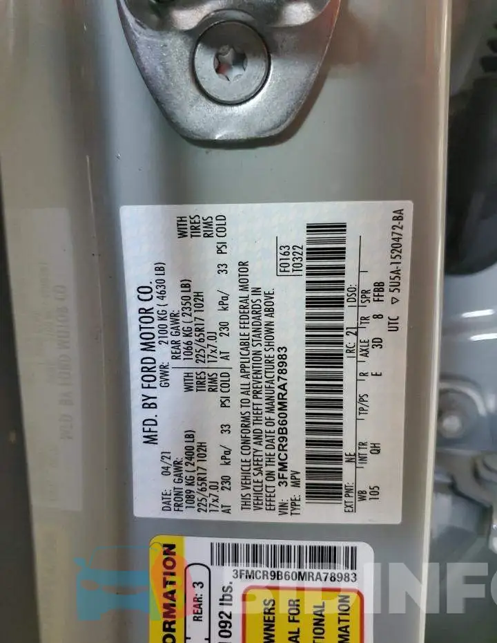 3FMCR9B60MRA78983 Photo# 13