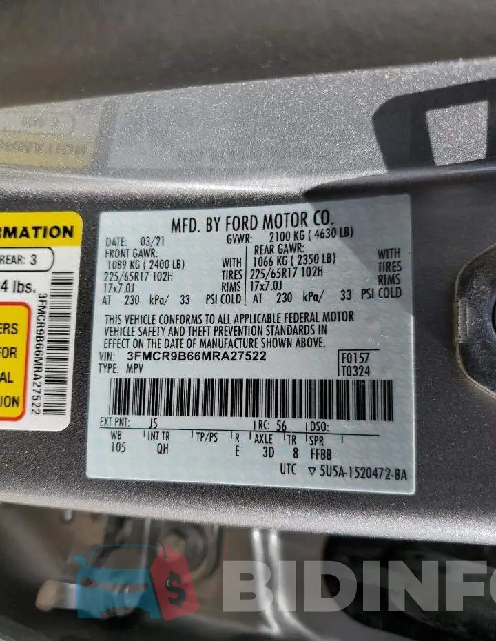3FMCR9B66MRA27522 Photo# 12