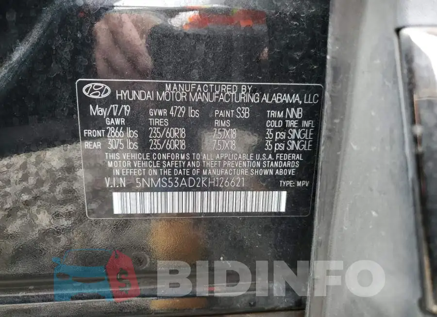 5NMS53AD2KH126621 Photo# 13