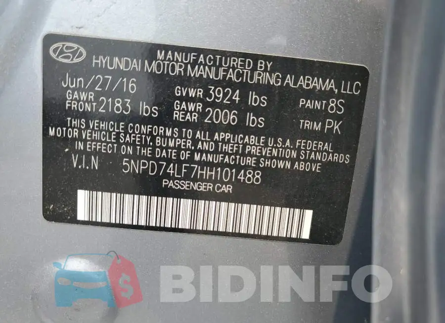 5NPD74LF7HH101488 Photo# 13