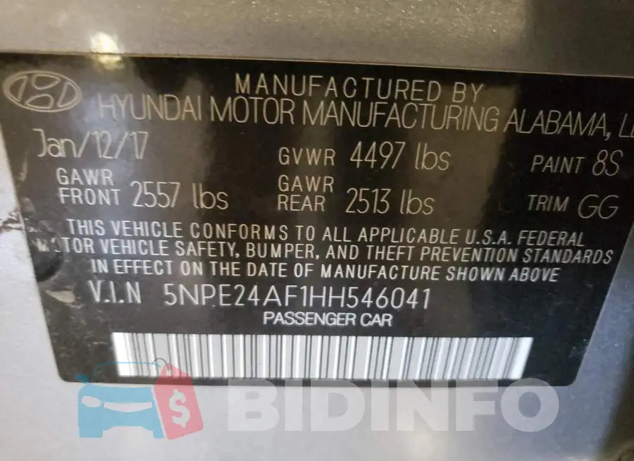 5NPE24AF1HH546041 Photo# 12