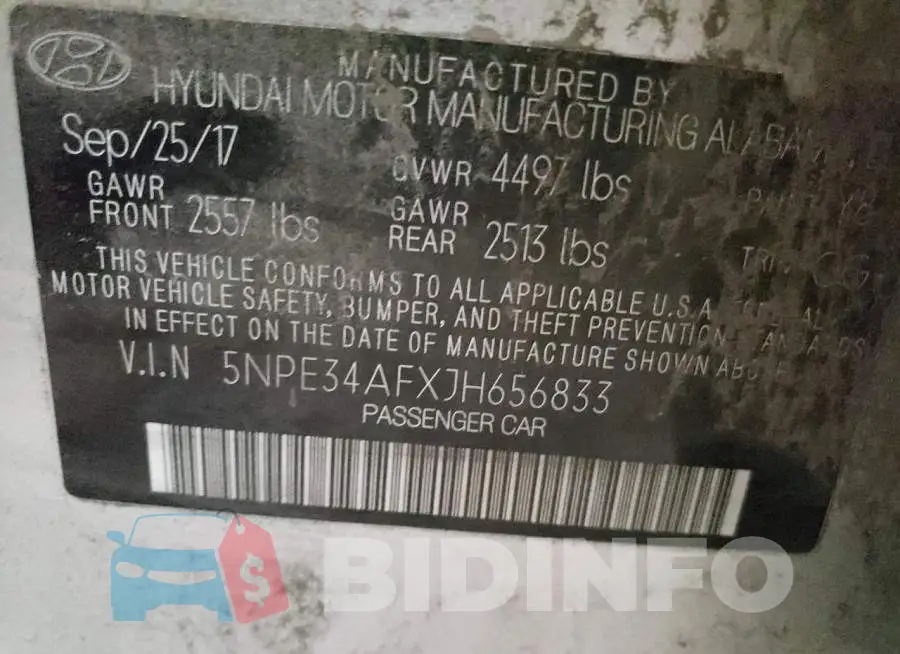 5NPE34AFXJH656833 Photo# 13