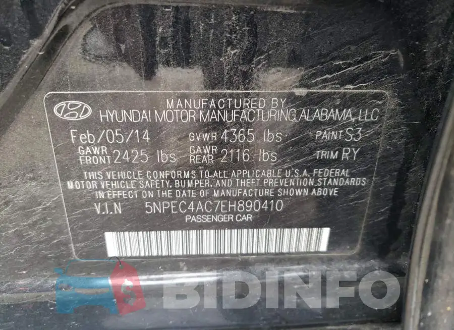 5NPEC4AC7EH890410 Photo# 12