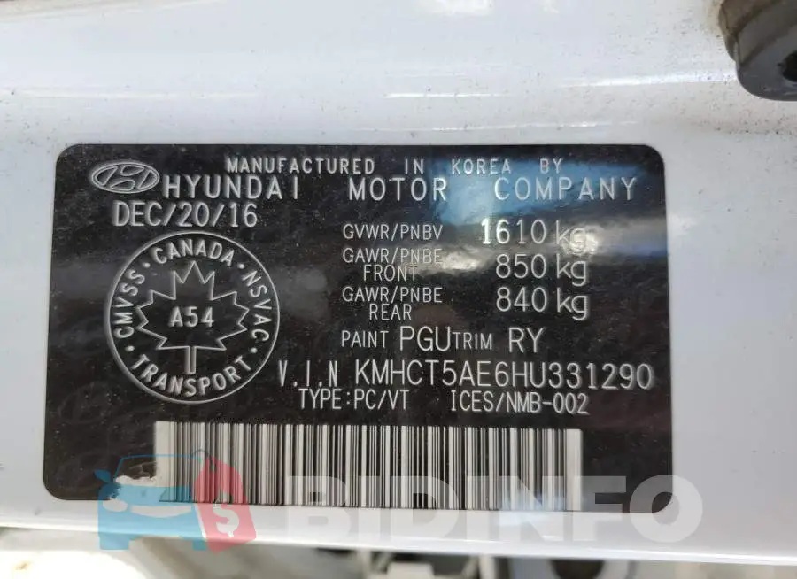 KMHCT5AE6HU331290 Photo# 13
