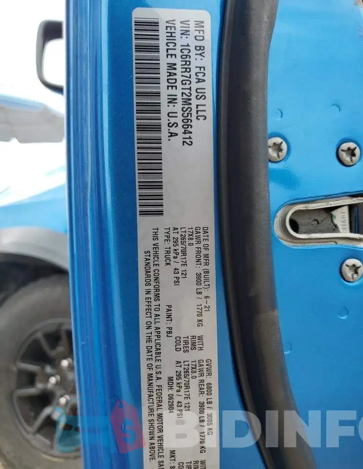 1C6RR7GT2MS566412 Photo# 12