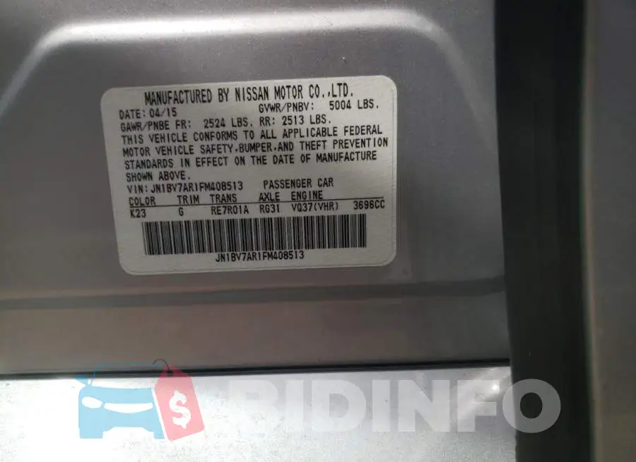 JN1BV7AR1FM408513 Photo# 13