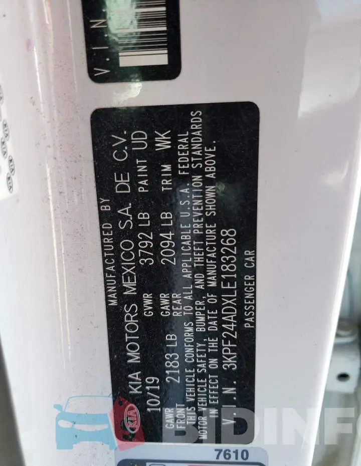 3KPF24ADXLE183268 Photo# 12