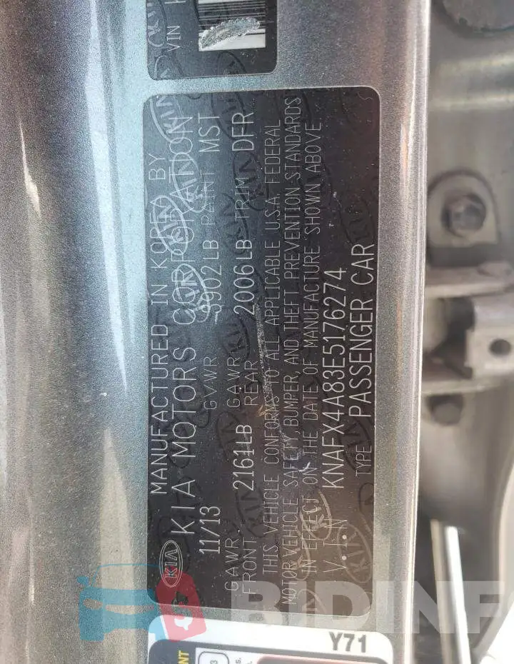 KNAFX4A83E5176274 Photo# 12