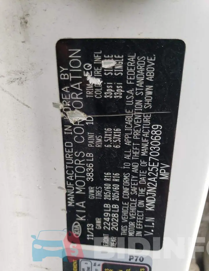 KNDJN2A25E7030689 Photo# 12