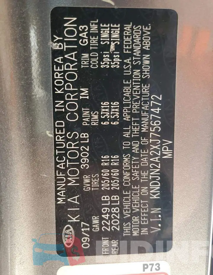 KNDJN2A2XJ7567472 Photo# 12