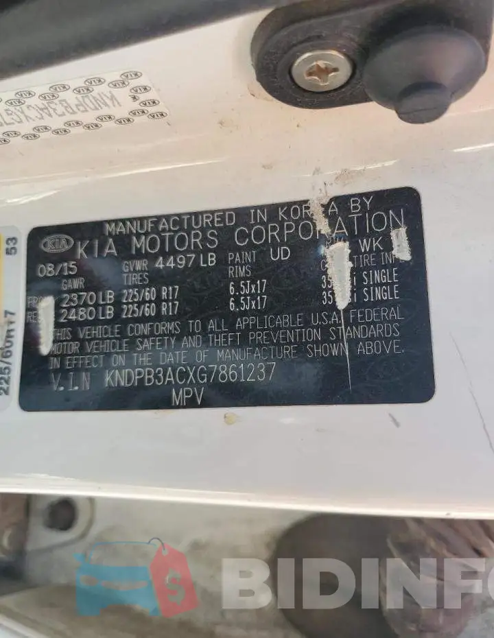 KNDPB3ACXG7861237 Photo# 14