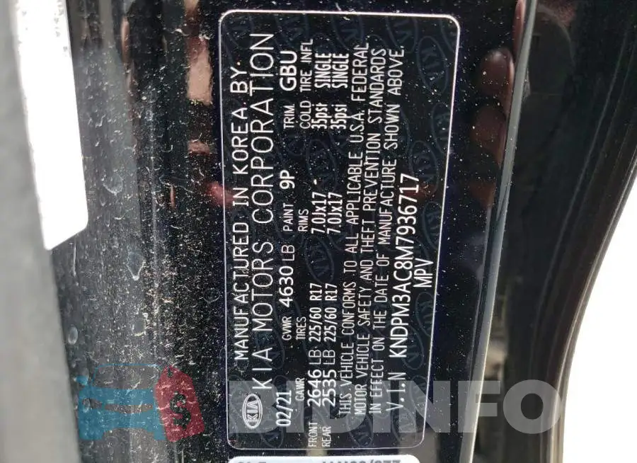 KNDPM3AC8M7936717 Photo# 13