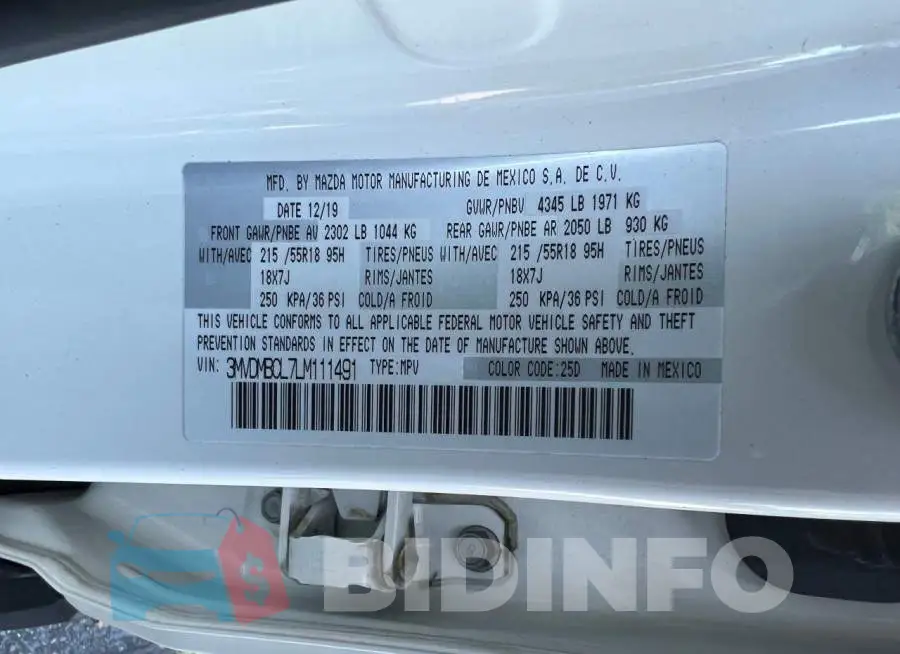 3MVDMBCL7LM111491 Photo# 10