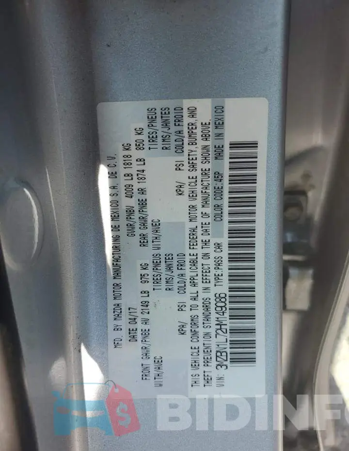 3MZBN1L72HM149086 Photo# 12