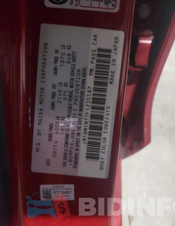 JM1BM1M77F1235587 Photo# 12