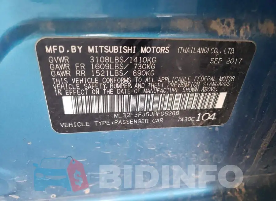 ML32F3FJ5JHF05288 Photo# 12