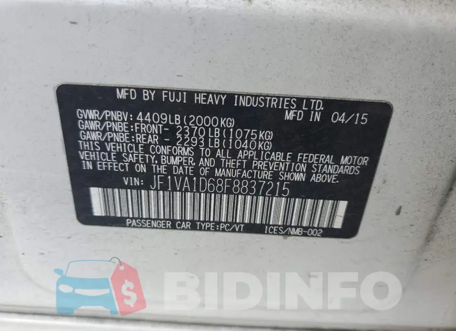 JF1VA1D68F8837215 Photo# 12
