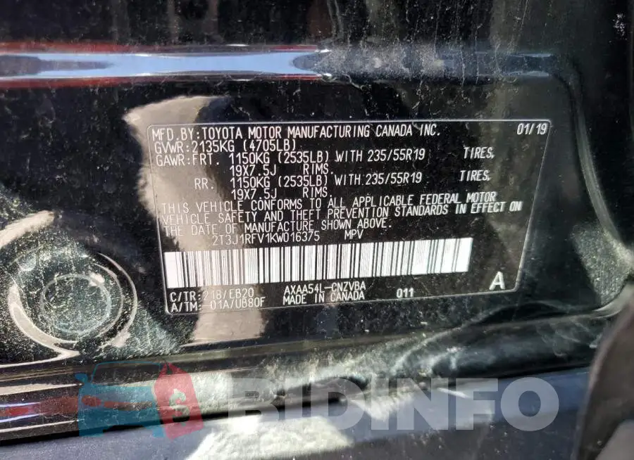2T3J1RFV1KW016375 Photo# 13