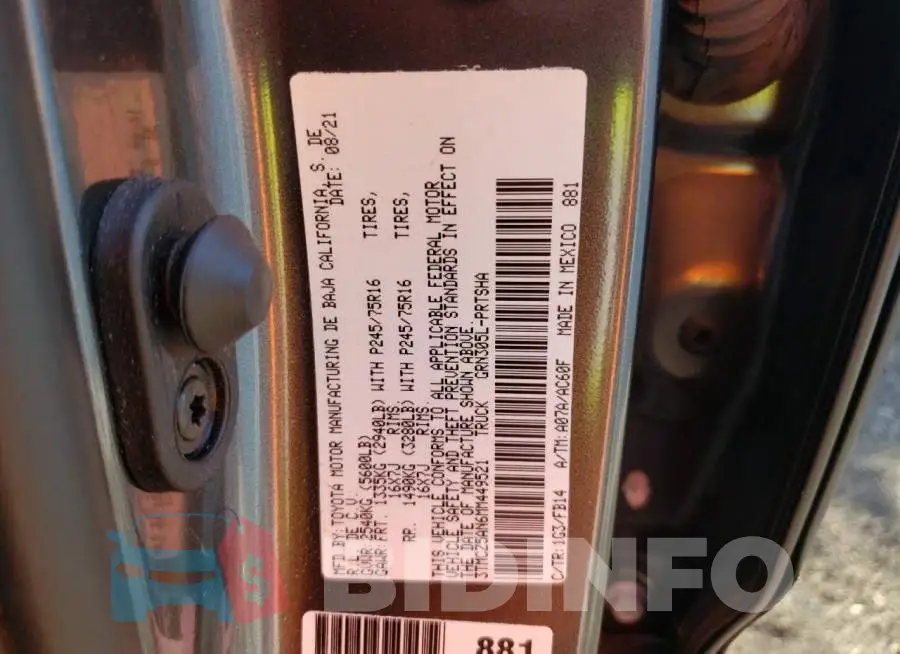 3TMCZ5AN6MM449521 Photo# 13