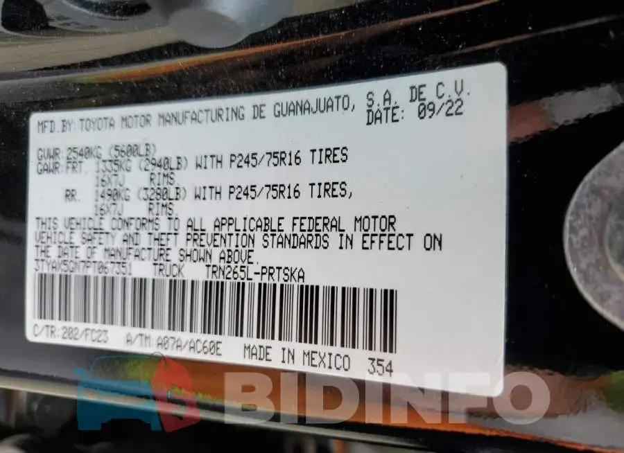 3TYAX5GN7PT067351 Photo# 12