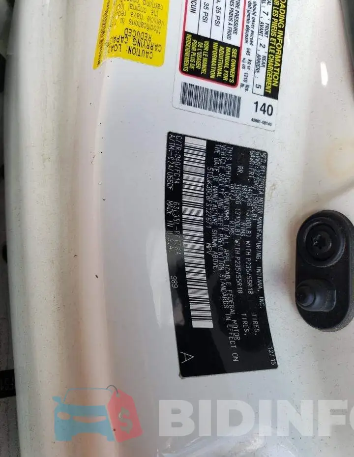 5TDJK3DC8FS127671 Photo# 13