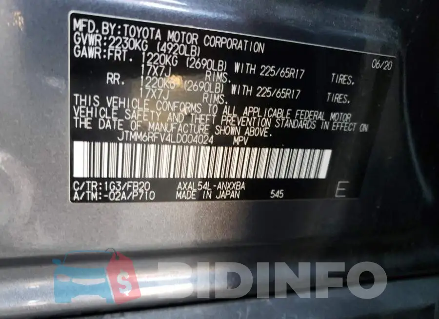 JTMM6RFV4LD004024 Photo# 13