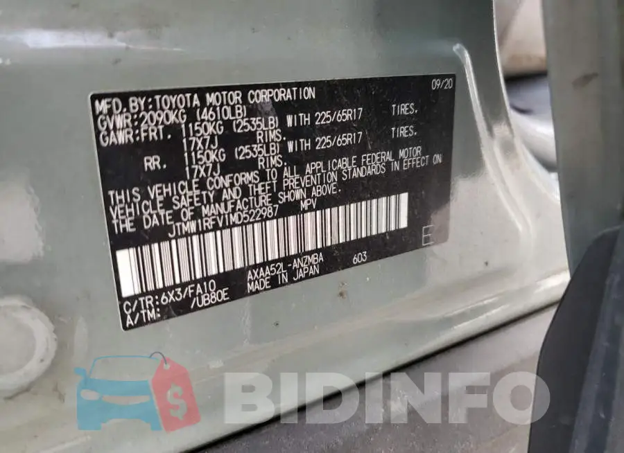 JTMW1RFV1MD522987 Photo# 12