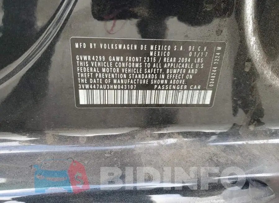 3VW447AU3HM043107 Photo# 13