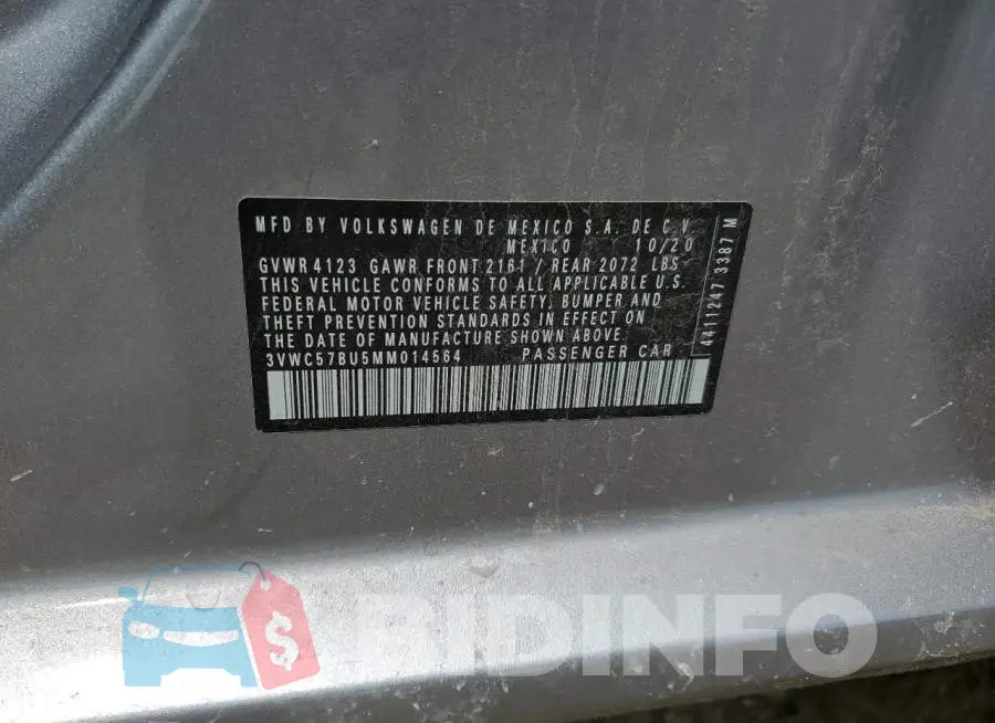 3VWC57BU5MM014564 Photo# 12