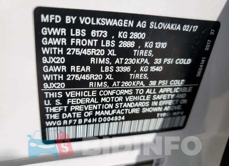 WVGRF7BP4HD004934 Photo# 14