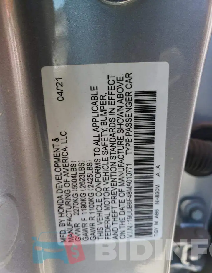 19UUB6F48MA010771 Photo# 13