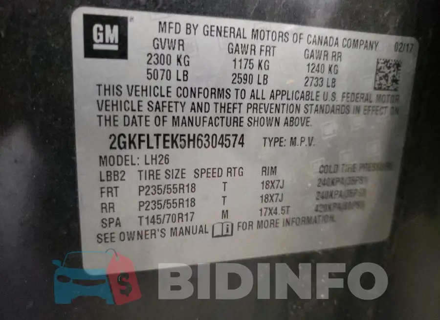 2GKFLTEK5H6304574 Photo# 12
