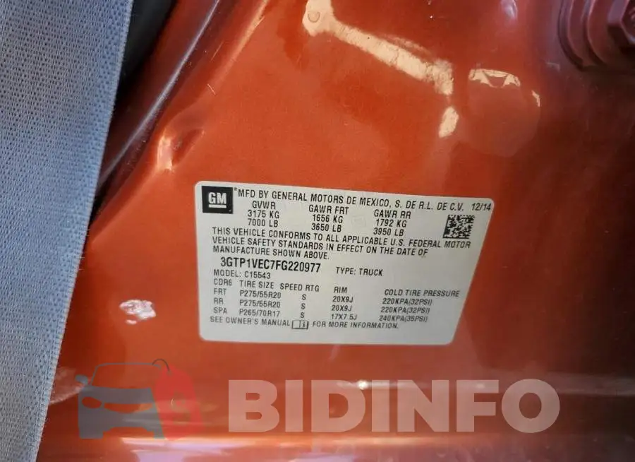 3GTP1VEC7FG220977 Photo# 12