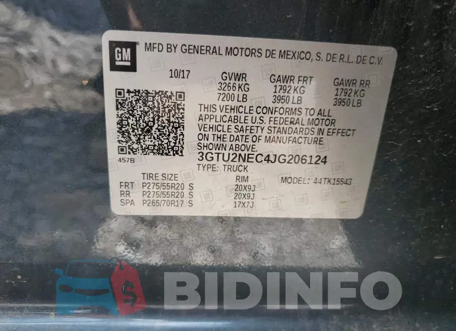 3GTU2NEC4JG206124 Photo# 12