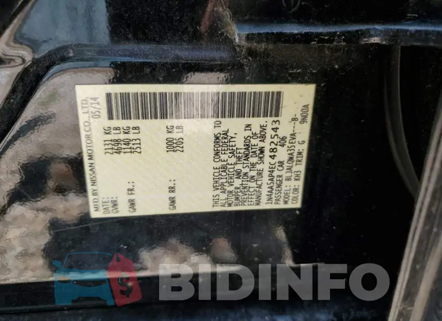 1N4AA5AP4EC482543 Photo# 12