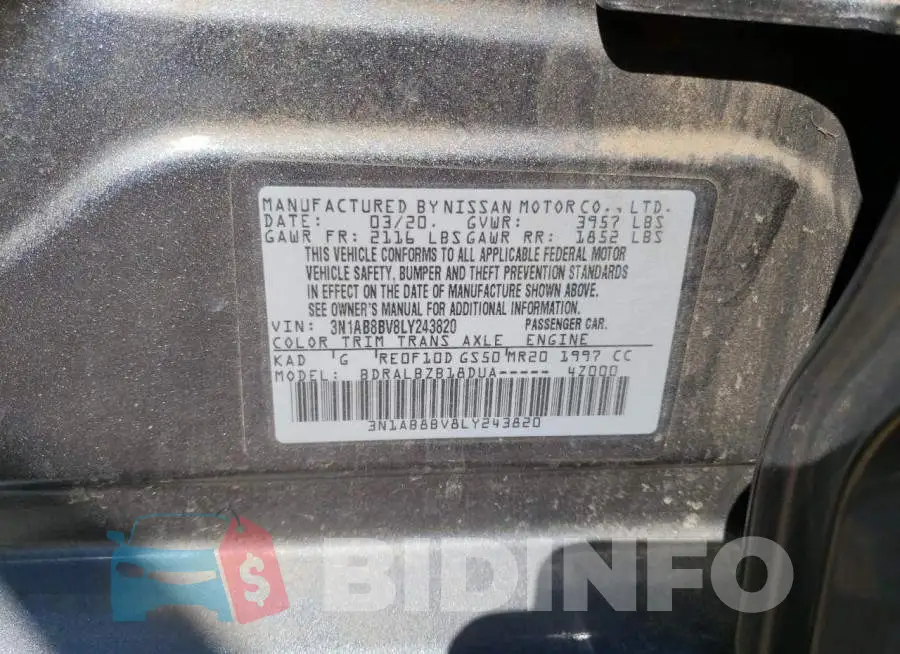 3N1AB8BV8LY243820 Photo# 12