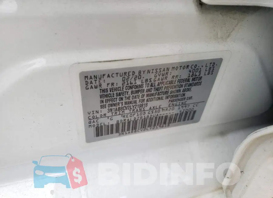 3N1AB8CV2LY219818 Photo# 13