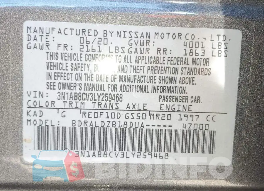 3N1AB8CV3LY259468 Photo# 13